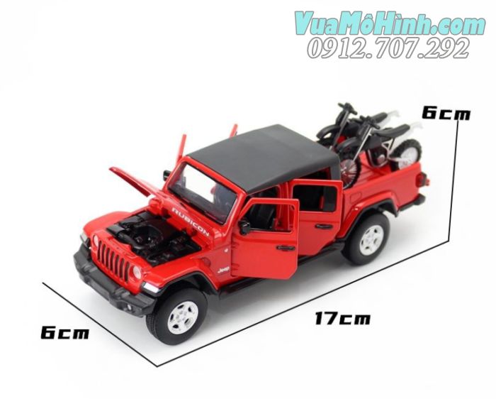 Mô hình tĩnh xe ô tô Jeep Gladiator kim loại tỉ lệ 1:32 Jackiekim