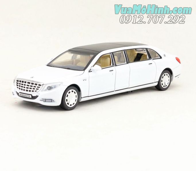 Mô hình tĩnh xe ô tô Mercedes - Benz Maybach S650 tỉ lệ 1/32 vỏ hợp kim, mở được cửa.