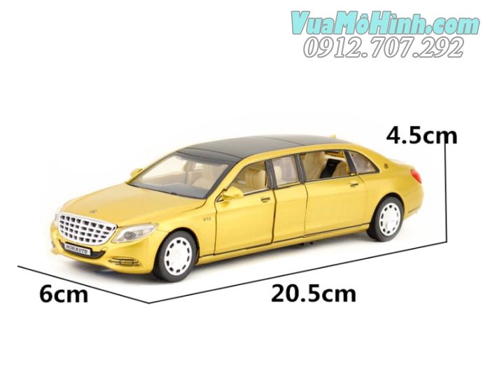 Mô hình tĩnh xe ô tô Mercedes - Benz Maybach S650 tỉ lệ 1/32 vỏ hợp kim, mở được cửa.