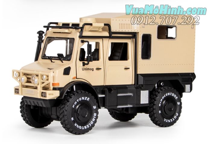 Mô hình tĩnh xe ô tô Mercedes-Benz Unimog tỉ lệ 1:28