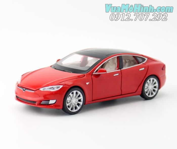Xe mô hình tĩnh ô tô Tesla ModelS tỉ lệ 1:32