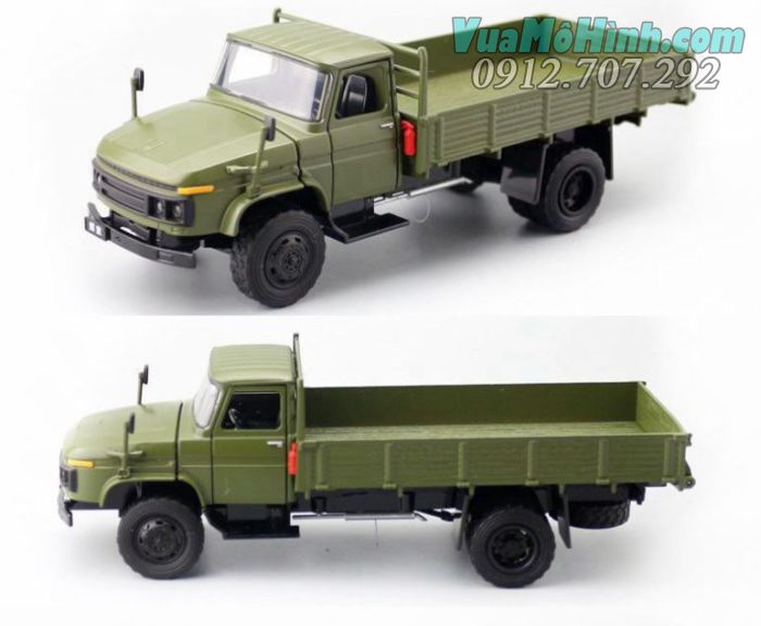 Mô hình tĩnh xe tải quân sự CA141 vỏ sắt tỉ lệ 1:36