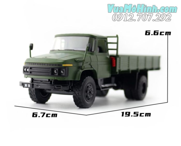 Mô hình tĩnh xe tải quân sự CA141 vỏ sắt tỉ lệ 1:36 