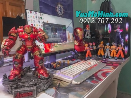 Mô hình tượng toàn thân Người khổng lồ xanh - Hulk phiên bản mặc giáp Người sắt Ironman Hulkbuster