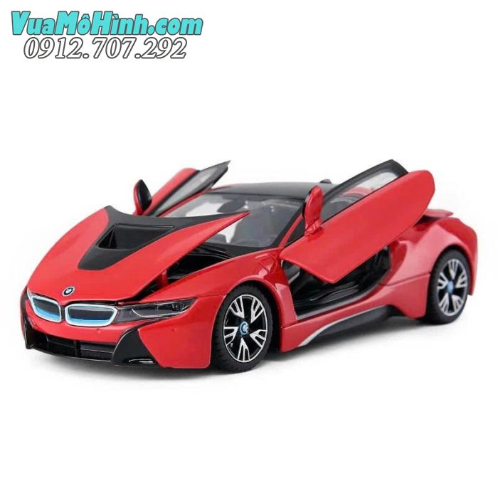 Mô hình xe BMW i8 siêu xe ô tô điều khiển từ xa 1:14 Rastar, sóng điều khiển 40Mhz chống trùng sóng, mở cửa tự động chỉ với một nút bấm