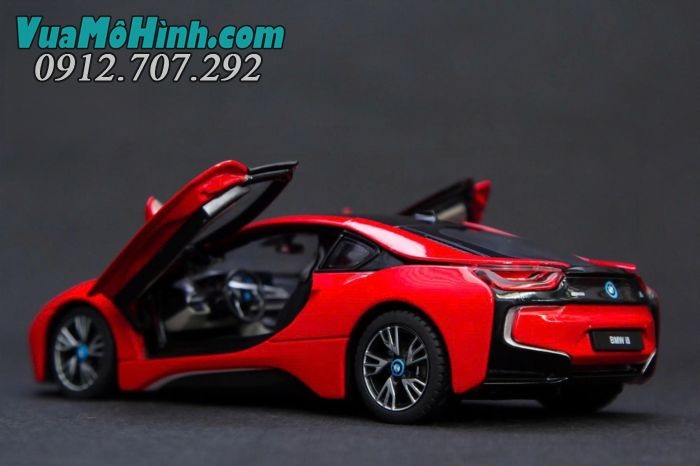 Mô hình xe BMW i8 siêu xe ô tô điều khiển từ xa 1:14 Rastar, sóng điều khiển 40Mhz chống trùng sóng, mở cửa tự động chỉ với một nút bấm