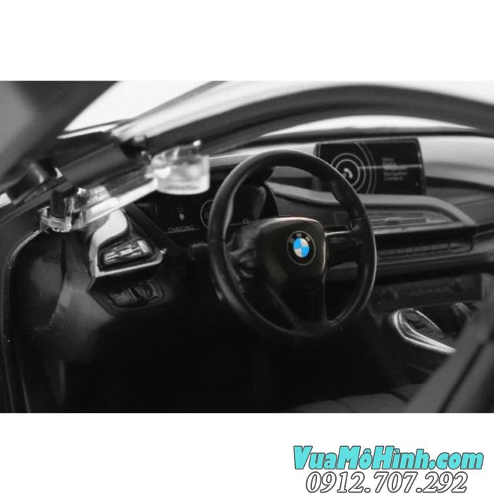 Mô hình xe BMW i8 siêu xe ô tô điều khiển từ xa 1:14 Rastar, sóng điều khiển 40Mhz chống trùng sóng, mở cửa tự động chỉ với một nút bấm