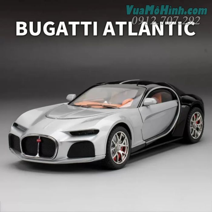 Mô hình tĩnh Diecast siêu xe ô tô Bugatti Atlantic , Đồ chơi xe sang oto thu nhỏ 