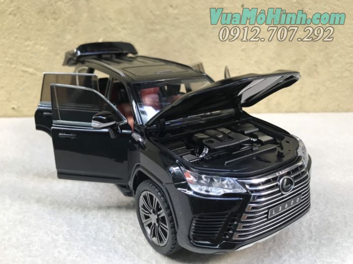 mô hình tĩnh diecast siêu xe sang ô tô Lexus Lx600 tỷ lệ 1/24 , đồ chơi xe hơi oto thu nhỏ bằng kim loại