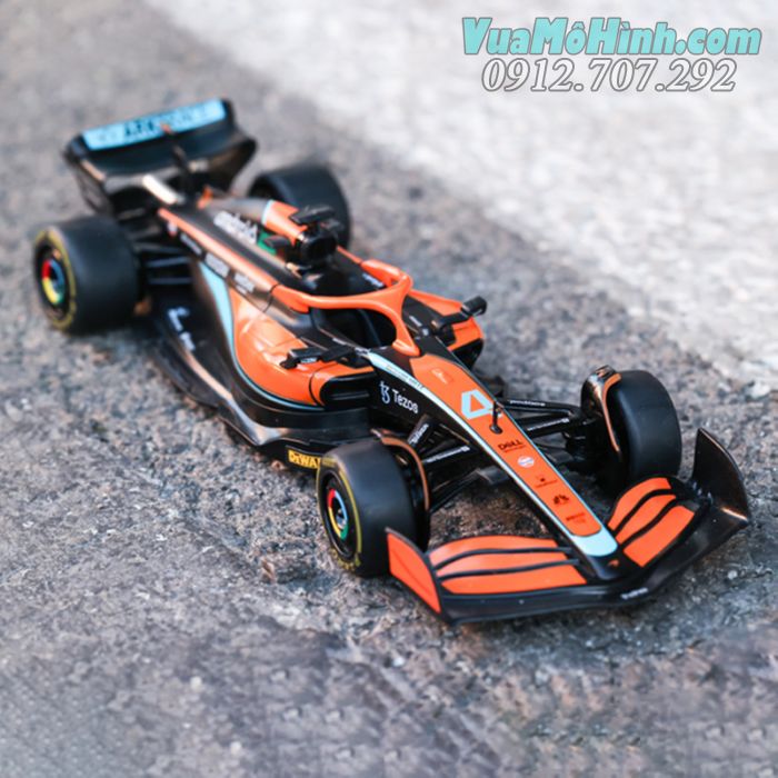 mô hình diecast siêu xe ô tô đua F1 McLaren MCL36 2022 tỷ lệ 1/24 , đồ chơi oto thu nhỏ 4 bánh bằng kim loại