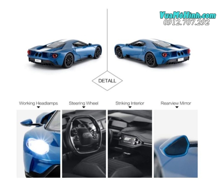 Mô hình xe Ford Mustang GT ô tô điều khiển từ xa tỷ lệ 1:14 Rastar, sóng điều khiển đời mới 2.4Ghz chống trùng sóng
