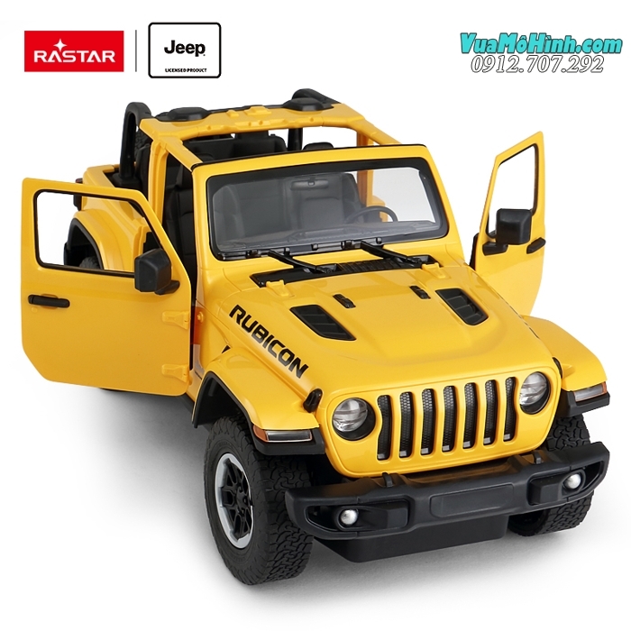 Mô hình xe Jeep Wrangler Rubicon ô tô địa hình điều khiển từ xa tỷ lệ 1:14 Rastar, sóng 2.4Ghz siêu khủng, mở được cửa