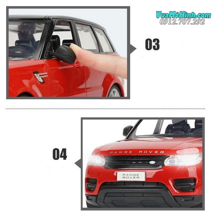 Mô hình xe Range Rover Sport  ô tô điều khiển từ xa tỷ lệ 1:14, sóng 2.4Ghz