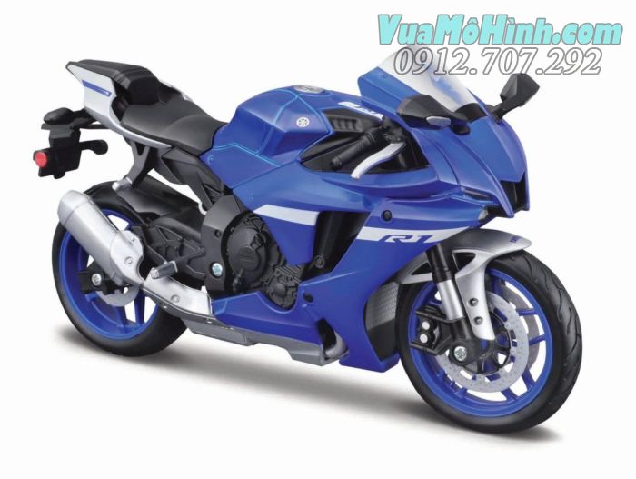 mô hình tĩnh diecast xe mô tô 2 bánh gắn máy phân khối lớn Yamaha YZF-R1 2021 tỷ lệ 1:12 , đồ chơi xe moto thu nhỏ mini