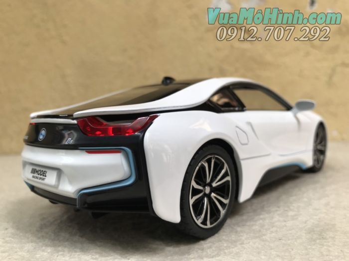 mô hình tĩnh diecast siêu xe sang ô tô 4 bánh bmw i8 , đồ chơi thu nhỏ xe oto trưng bày 