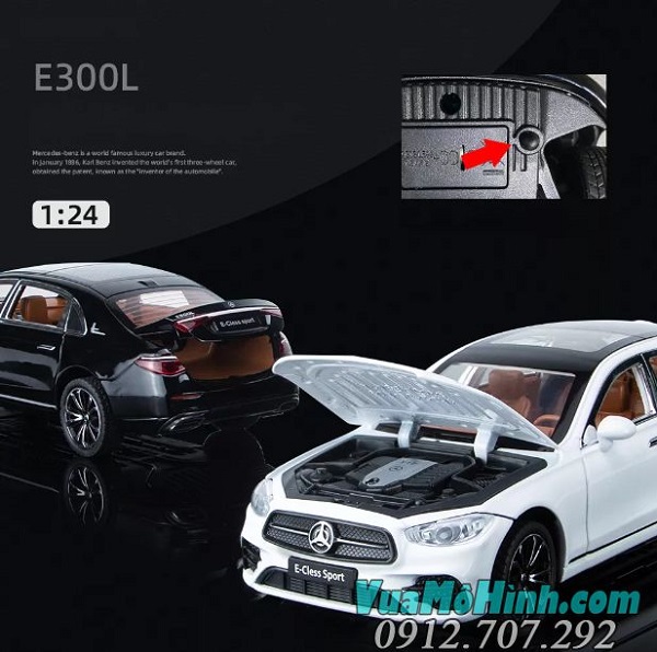 Mô hình xe ô tô Mercedes E300L tỉ lệ 1/24 mô hình tĩnh 