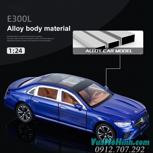 Mô hình xe ô tô Mercedes E300L tỉ lệ 1/24 mô hình tĩnh 