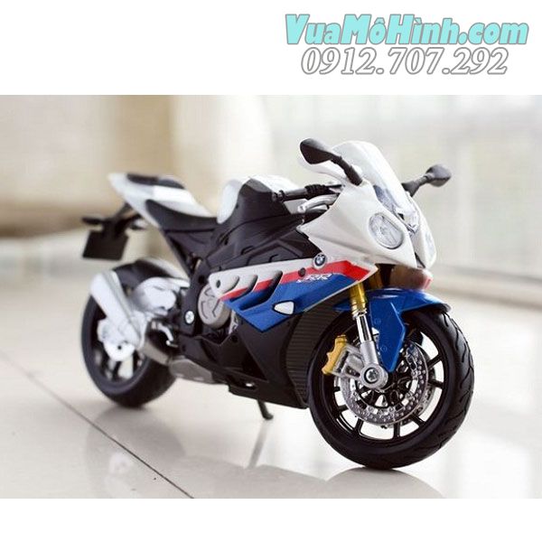 mô hình tĩnh diecast xe mô tô 2 bánh gắn máy phân khối lớn Honda BMW S1000RR tỷ lệ 1:12 , đồ chơi xe motor thu nhỏ mini