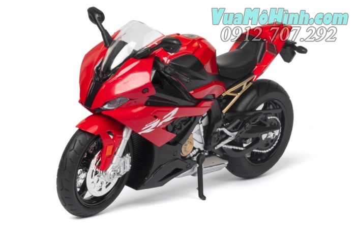 mô hình tĩnh diecast xe mô tô 2 bánh gắn máy phân khối lớn Honda BMW S1000RR tỷ lệ 1:12 , đồ chơi xe motor thu nhỏ mini