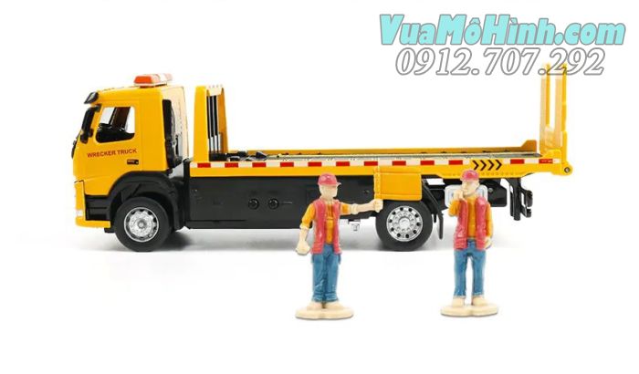 Mô hình xe tải cứu hộ dài chuyên dụng dạng thớt VOLVO tỉ lệ 1:50
