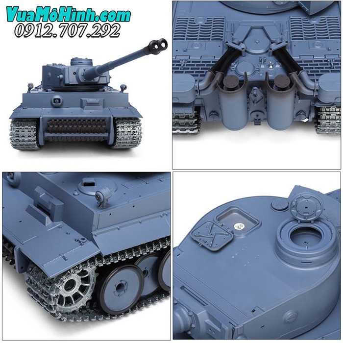 mô hình xe tăng điều khiển từ xa heng long german tiger 1 rc tank 3818-1 pro