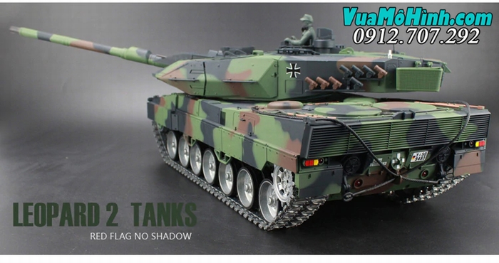 mô hình xe tăng điều khiển từ xa rc tank heng long báo đức german leopard 2a6 3889-1 pro 