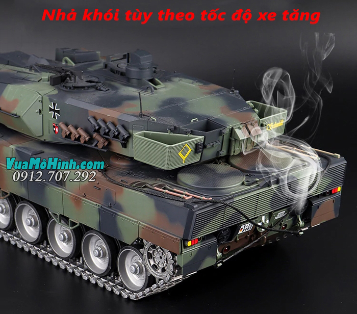 mô hình xe tăng điều khiển từ xa rc tank heng long báo đức german leopard 2a6 3889-1 pro