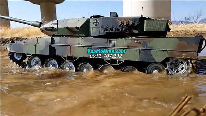 mô hình xe tăng điều khiển từ xa rc tank heng long báo đức german leopard 2a6 3889-1 pro