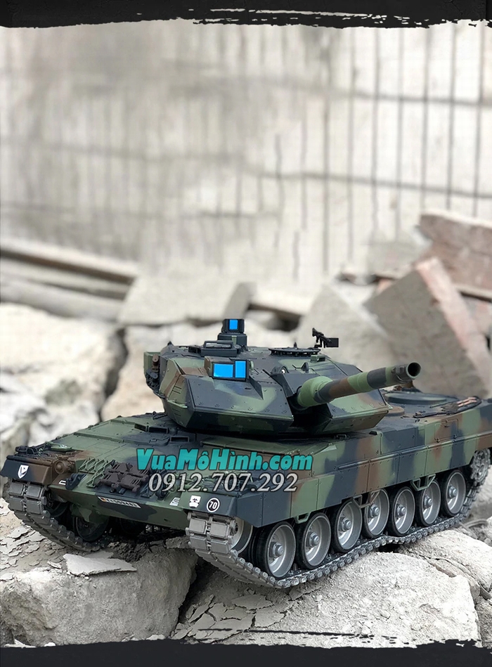 mô hình xe tăng điều khiển từ xa rc tank heng long báo đức german leopard 2a6 3889-1 pro