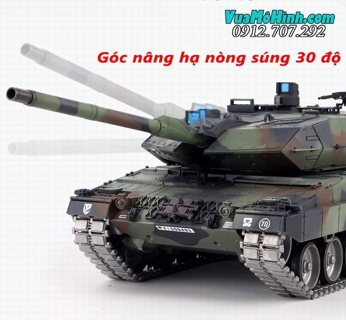 mô hình xe tăng điều khiển từ xa rc tank heng long báo đức german leopard 2a6 3889-1 pro