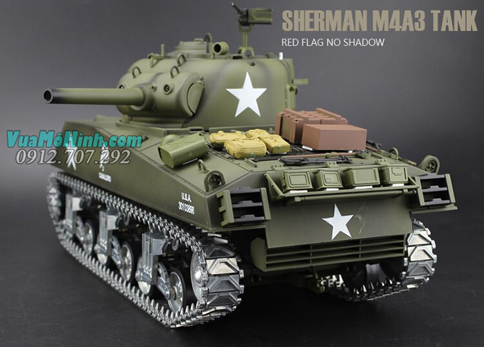 mô hình xe tăng quân sự điều khiển từ xa rc tank heng long m4a3 sherman 3898-1 phiên bản pro xích kim loại