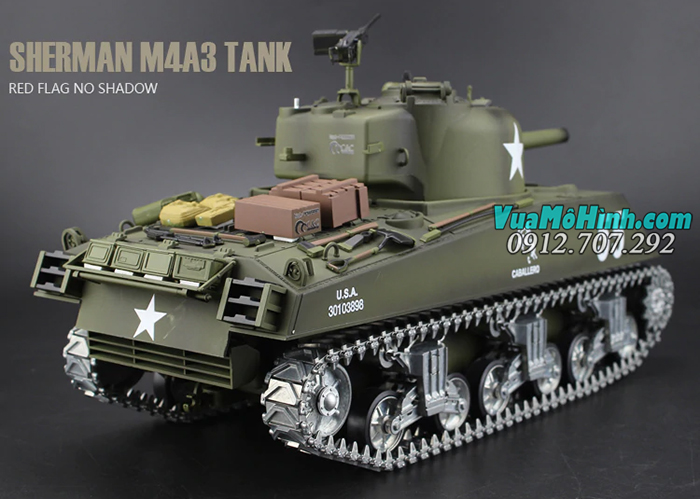 mô hình xe tăng quân sự điều khiển từ xa rc tank heng long m4a3 sherman 3898-1 phiên bản pro xích kim loại