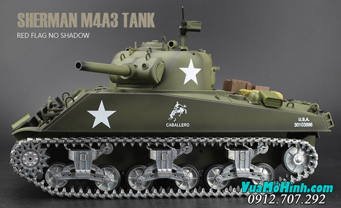 mô hình xe tăng quân sự điều khiển từ xa rc tank heng long m4a3 sherman 3898-1 phiên bản pro xích kim loại