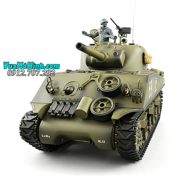 mô hình xe tăng quân sự điều khiển từ xa rc tank heng long m4a3 sherman 3898-1 phiên bản pro xích kim loại