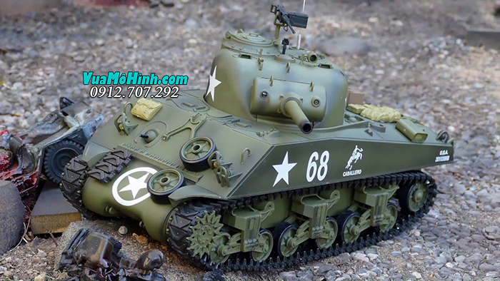 mô hình xe tăng quân sự điều khiển từ xa rc tank heng long m4a3 sherman 3898-1 phiên bản pro xích kim loại