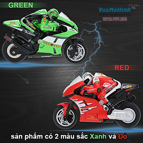 đồ chơi mô hình xe mô tô đua xe máy mini điều khiển từ xa tốc độ cao giá rẻ