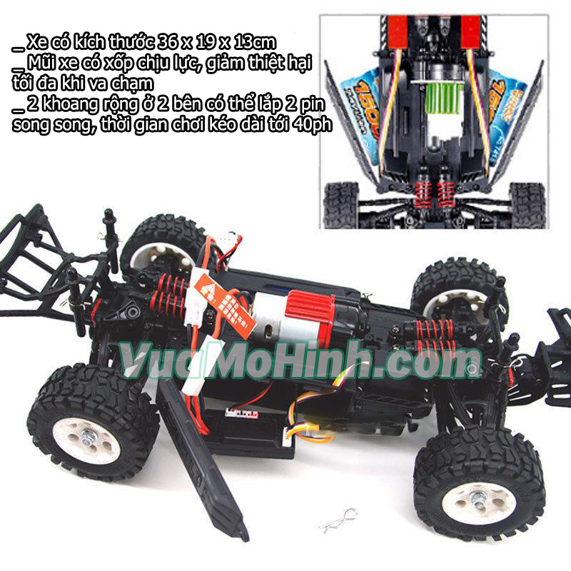 đồ chơi mô hình xe bán tải racer truck 02 xe ô tô đua địa hình off road điều khiển từ xa 2 cầu tốc độ cao