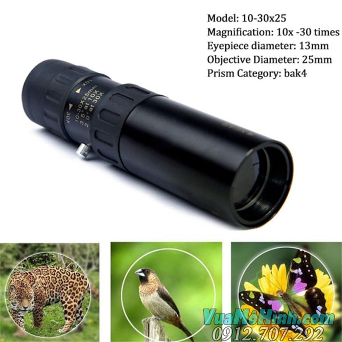 Ống nhòm siêu zoom Telescope 10-30x25mm chất lượng cao ống nhòm săn lùng quang học