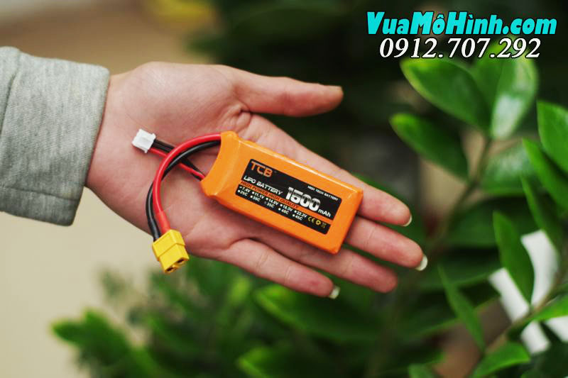 Pin TCB Lipo 2S 7.4V 1500mAh 35C jack T XT60 XT60H dung lượng cao