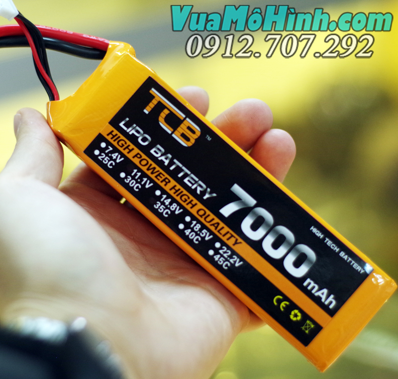 Pin TCB Lipo 3S 11.1V 5200mAh 35C  jack T XT60 XT60H dung lượng cao