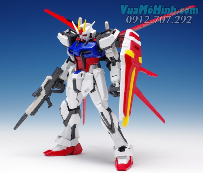 mô hình đồ chơi robot người máy lắp ráp gundam hg 1/144 aile strike gundam , gat-x105 + aqm e-x01 , rô bốt siêu nhân lắp ghép bandai 