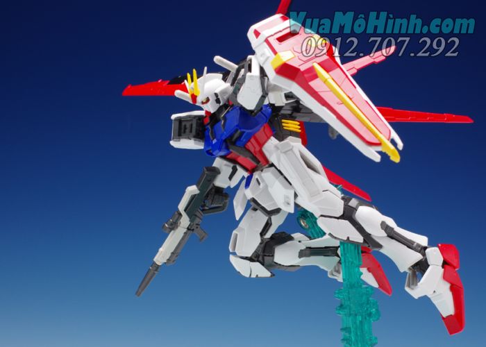 mô hình đồ chơi robot người máy lắp ráp gundam hg 1/144 aile strike gundam , gat-x105 + aqm e-x01 , rô bốt siêu nhân lắp ghép bandai