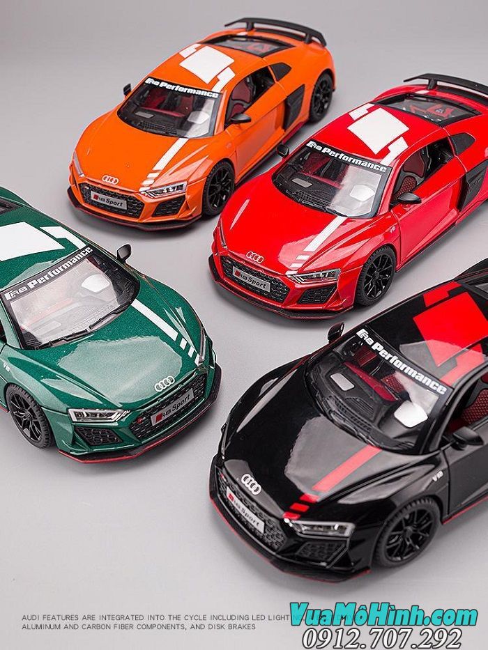 Mô hình xe Audi R8 V10 tỉ lệ 1/24 hãng Miniauto 