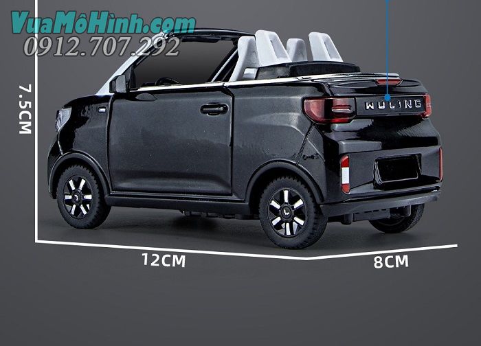 Mô hình xe ô tô điện Wuling HongGuang Mini EV tỉ lệ 1:24