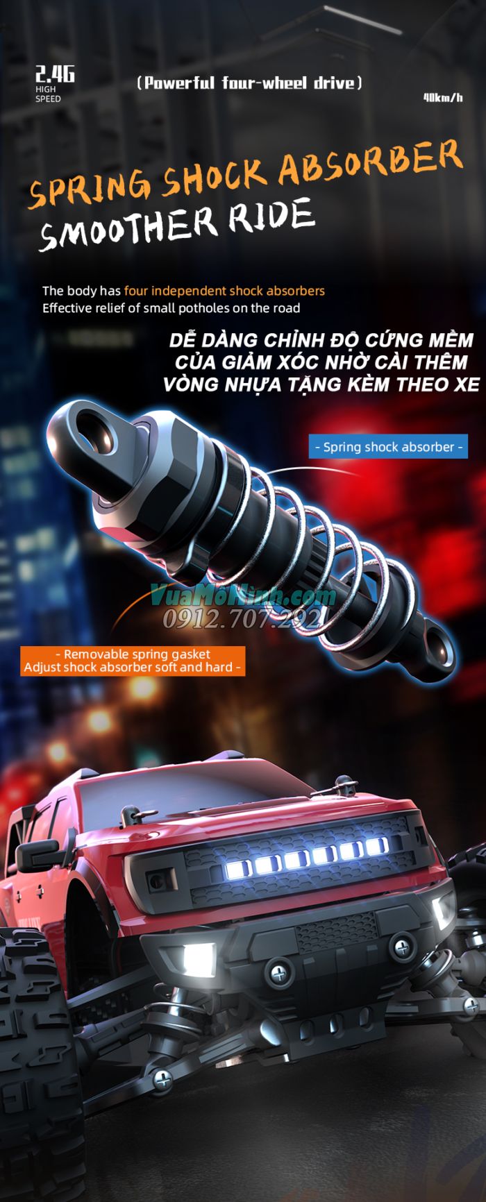 xe ô tô mô hình địa hình điều khiển từ xa tốc độ cao hardcore-i8 SCY 18102 18101 rc car suchiyu