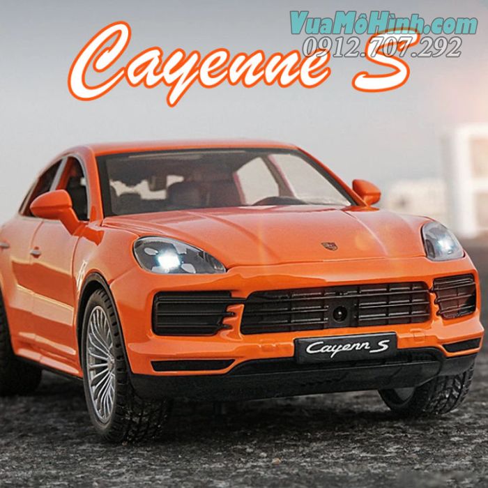 mô hình tĩnh diecast thu nhỏ siêu xe ô tô 4 bánh Porsche Cayenne S bằng kim loại tỷ lệ 1:24 , đồ chơi mini xe oto sang trưng bày