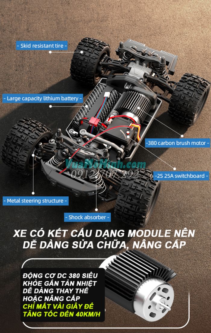 xe ô tô mô hình địa hình điều khiển từ xa tốc độ cao hardcore-i8 SCY 18102 18101 rc car suchiyu