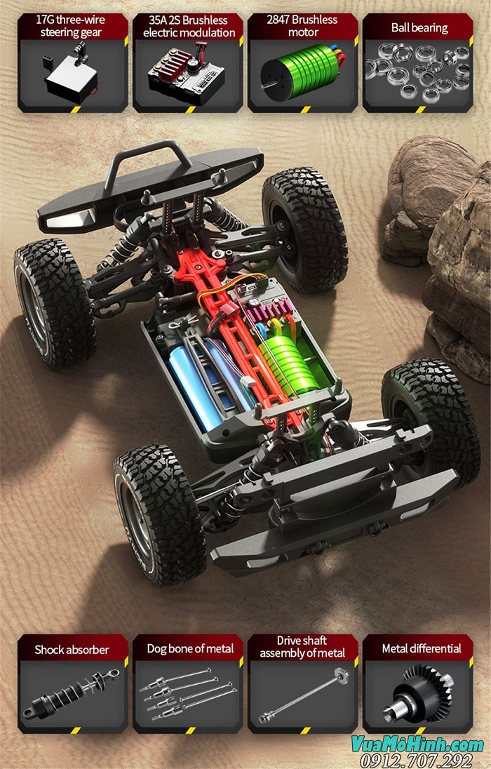 Xe địa hình điều khiển từ xa SCY-16104 tỉ lệ 1/16