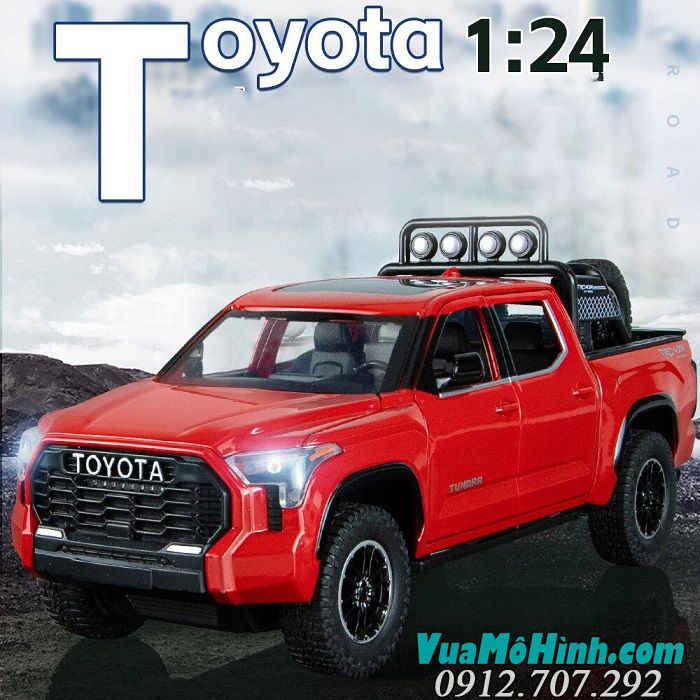Mô hình xe ô tô Toyota Tundra pickup phiên bản 2023 tỉ lệ 1/24