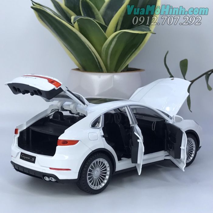 mô hình tĩnh diecast thu nhỏ siêu xe ô tô 4 bánh Porsche Cayenne S bằng kim loại tỷ lệ 1:24 , đồ chơi mini xe oto sang trưng bày